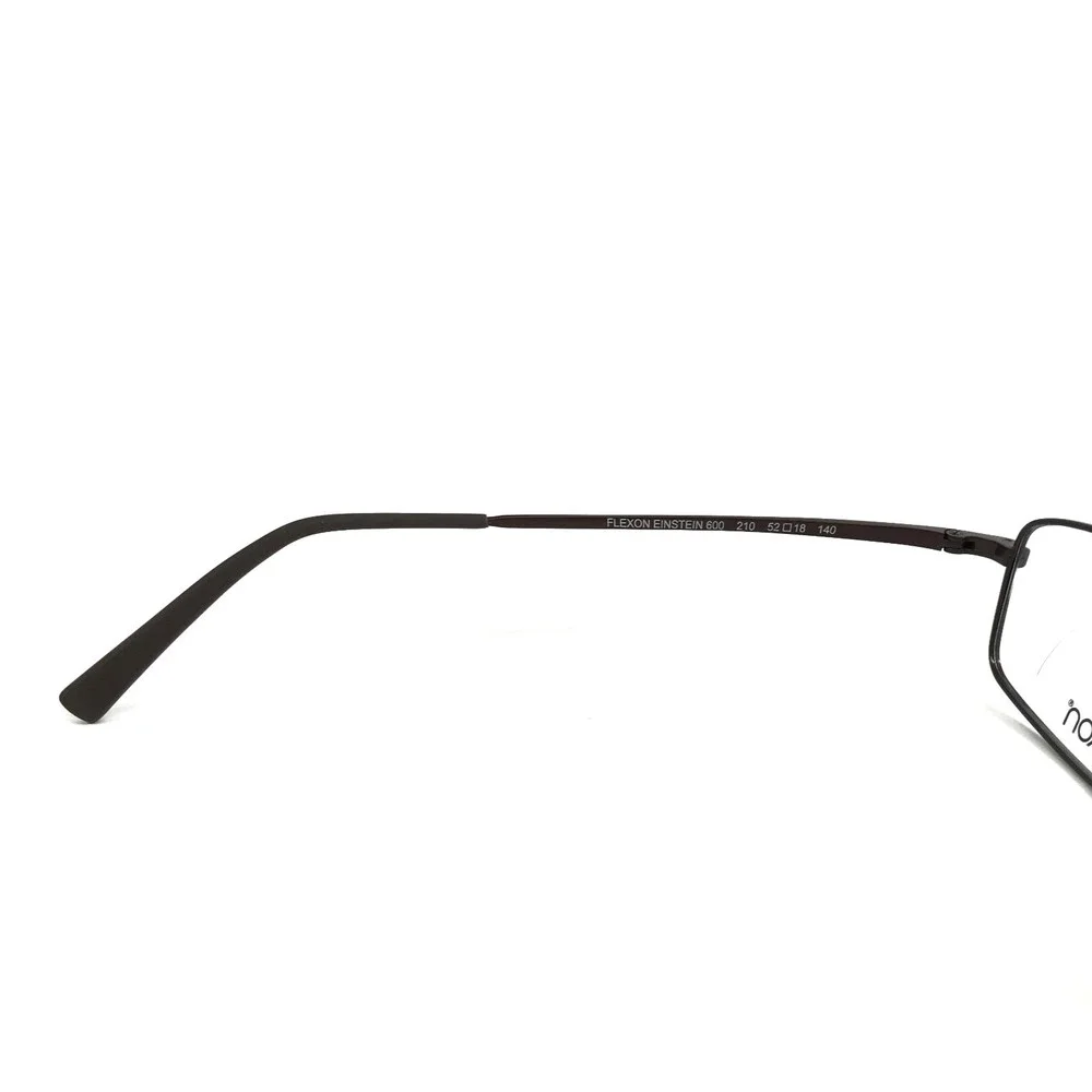 Flexon Eyeglasses Frames EINSTEIN 600 210 Brown Rectangle Full Rim 52-18-140